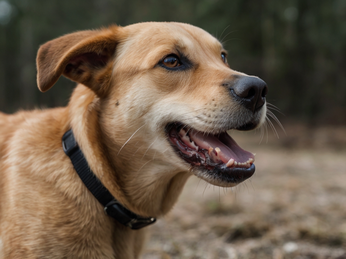 Placeholder: Dog showing subtle stress signals like lip licking or whale eye during a training scenario OR Owner happily rewarding dog with a treat using positive reinforcement.